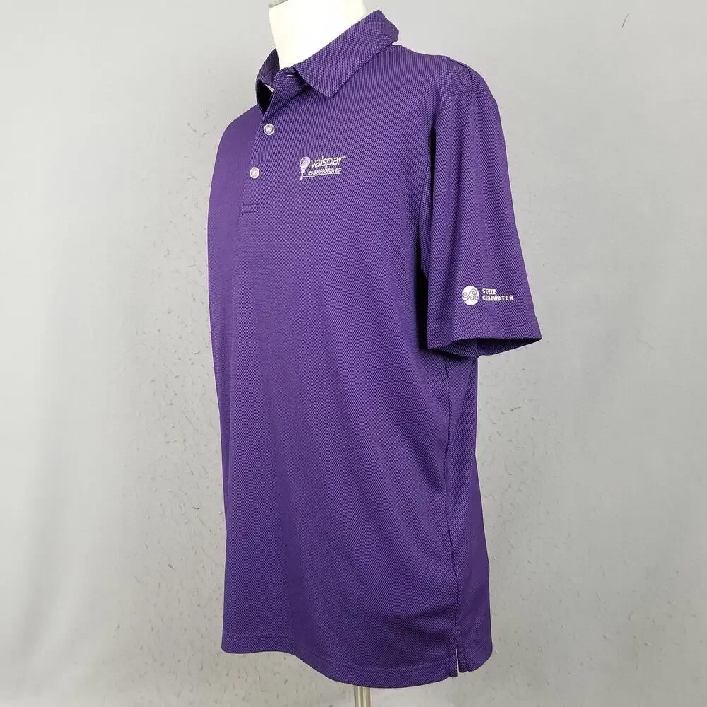 Callaway Polo Shirt Mens Large Purple Valspar Championship‎ Opti-Dri Golf Tour
